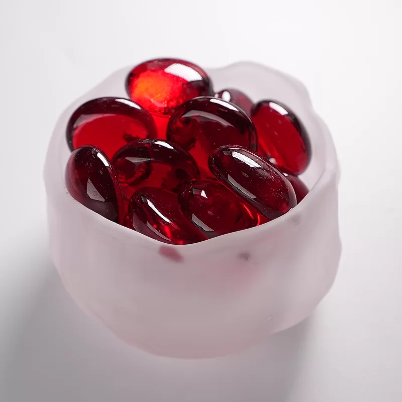 Glas-Cashewnussstein, flache Glasperlen zur Dekoration