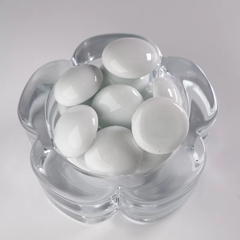 Glas-Cashewnussstein, flache Glasperlen zur Dekoration