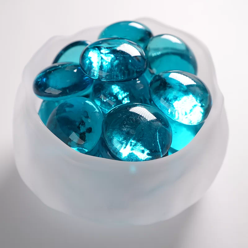 Glas-Cashewnussstein, flache Glasperlen zur Dekoration