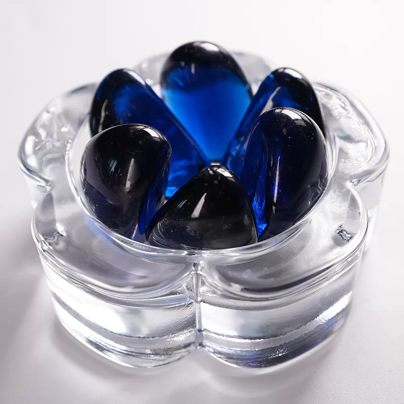 Glas-Cashewnussstein, flache Glasperlen zur Dekoration