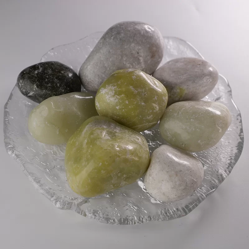 Natürliche bunte/weiße/schwarze/gelbe Kopfsteinpflastersteine ​​für die Parklandschaftsgestaltung